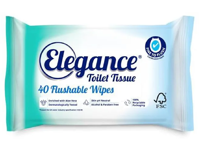 Elegance Moist Toilet Tissue Wipes (40 Sheet) - Pack of 1
