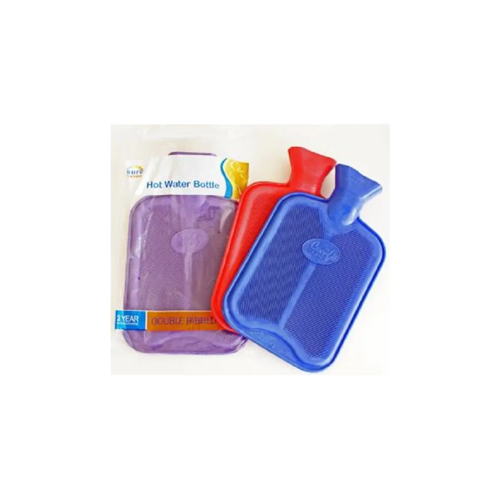Hot Water Bottle Rubber Ribbed 2 Sides - Pack of 1
