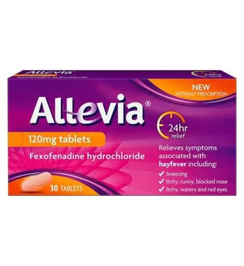 Allevia (Fexofenadine) 120mg - 30 Tablets