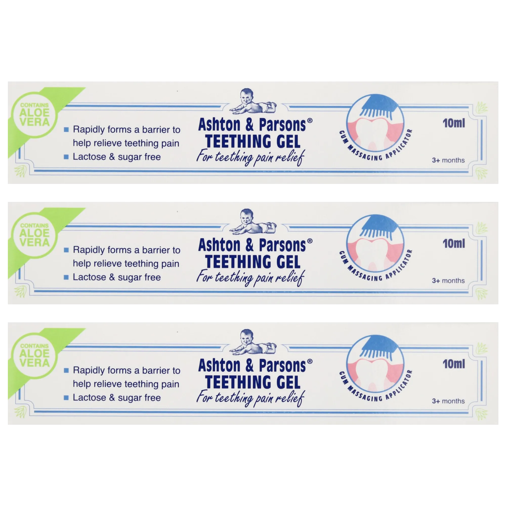 Ashton &amp; Parsons Teething Gel 10ml - Pack of 3