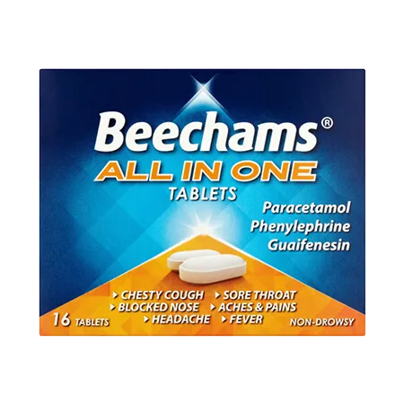 Beechams All In One Cold and Flu Relief Tablets - 16s