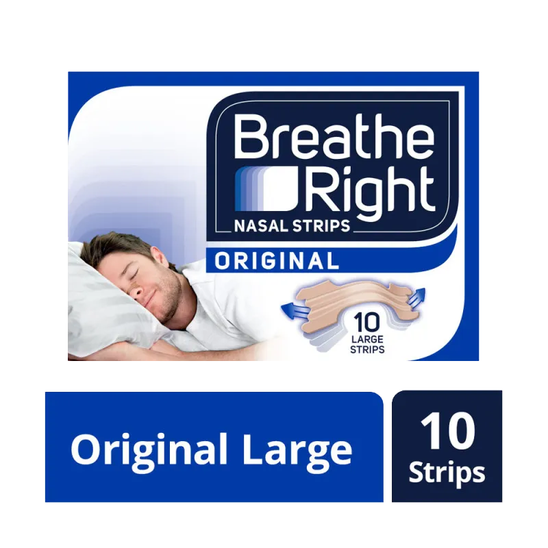 Breathe Right Congestion Relief Nasal Strips Original Large - 10 Strips
