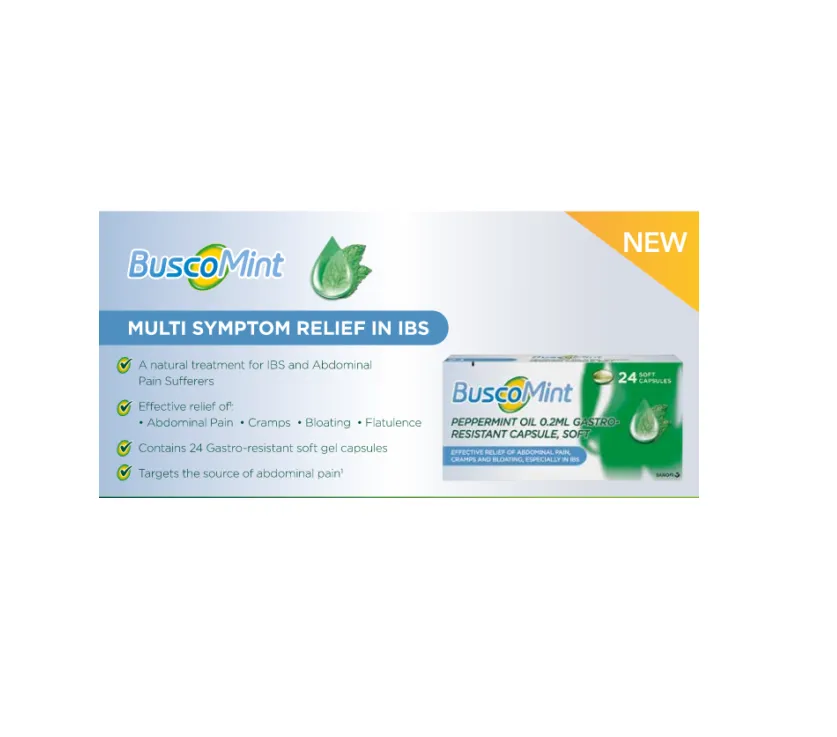 Buscomint Peppermint oil 0.2ml - 24 Capsules