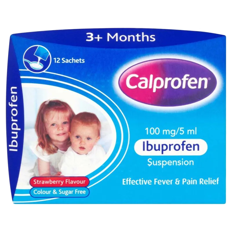 Calprofen Ibuprofen Suspension - 12 Sachets