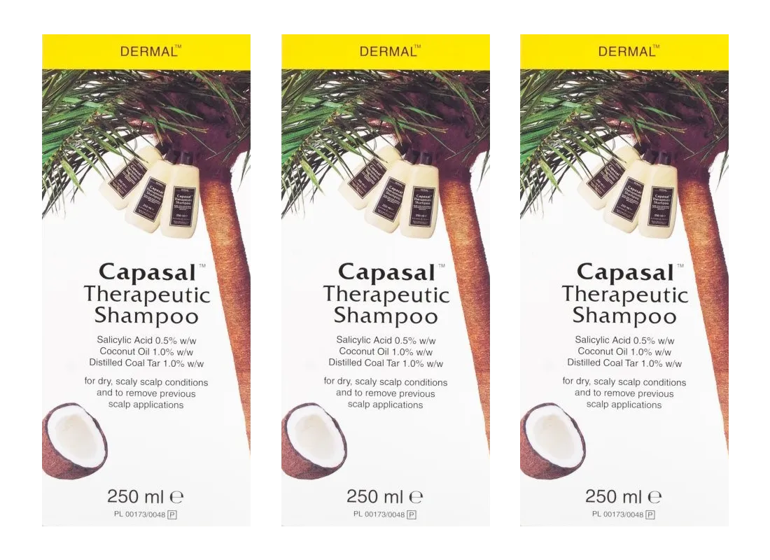 Capasal Therapeutic Shampoo 250ml - Triple Pack