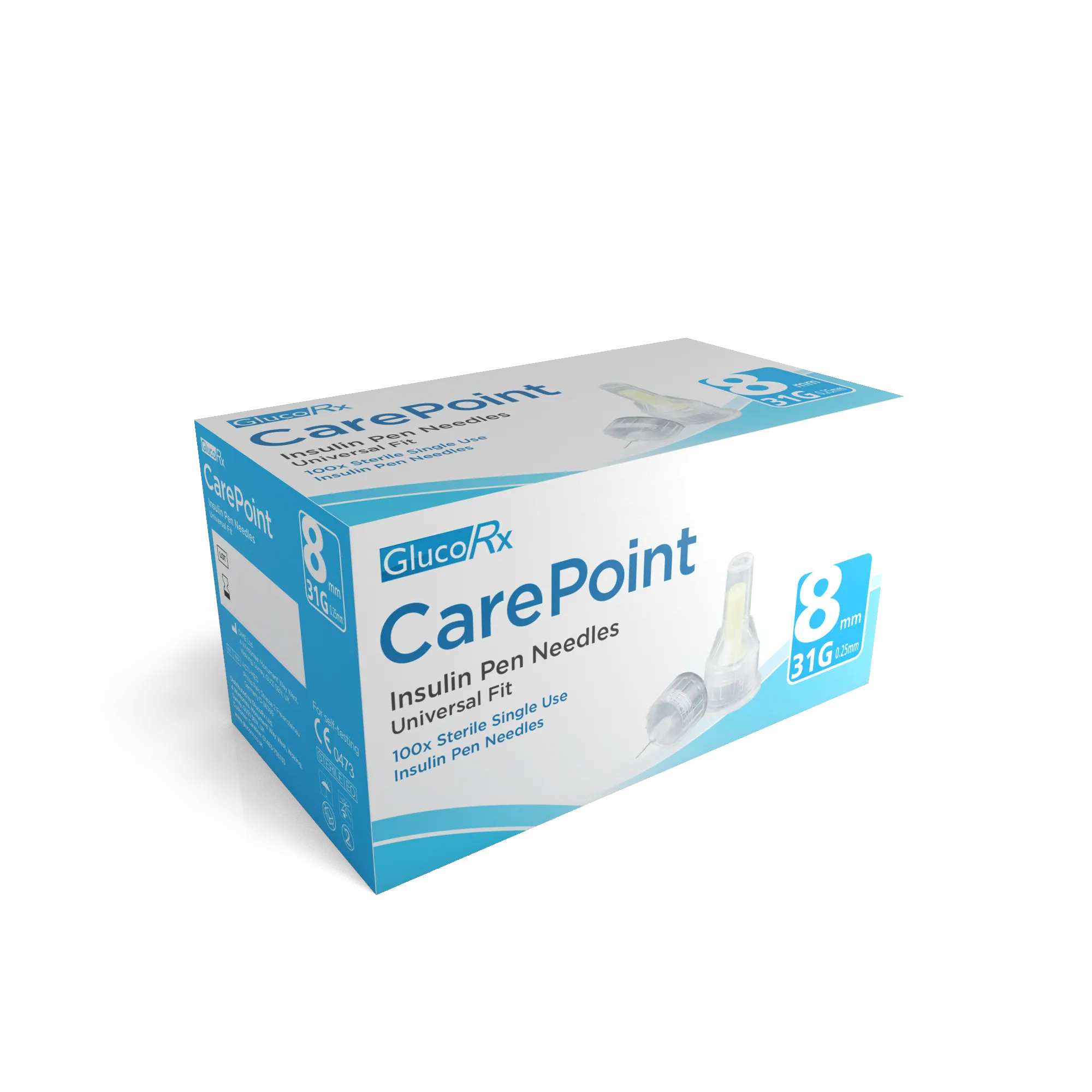 Carepoint Pen Needles - 31g 8mm - Pack of 100