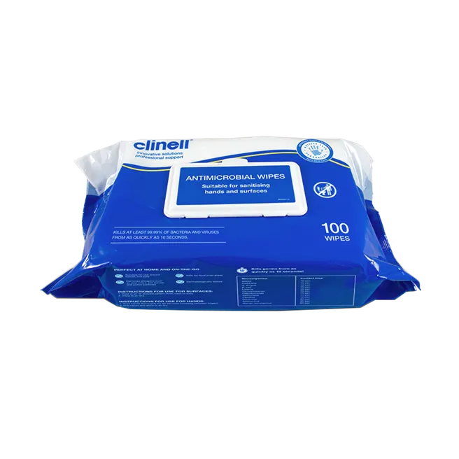 Clinell Antibacterial Wipes - Pack of 100