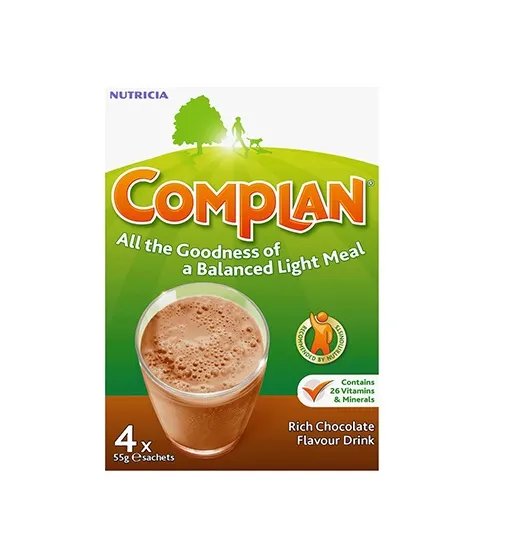 Complan Chocolate Nutritional Drink Sachets - 4 x 55g