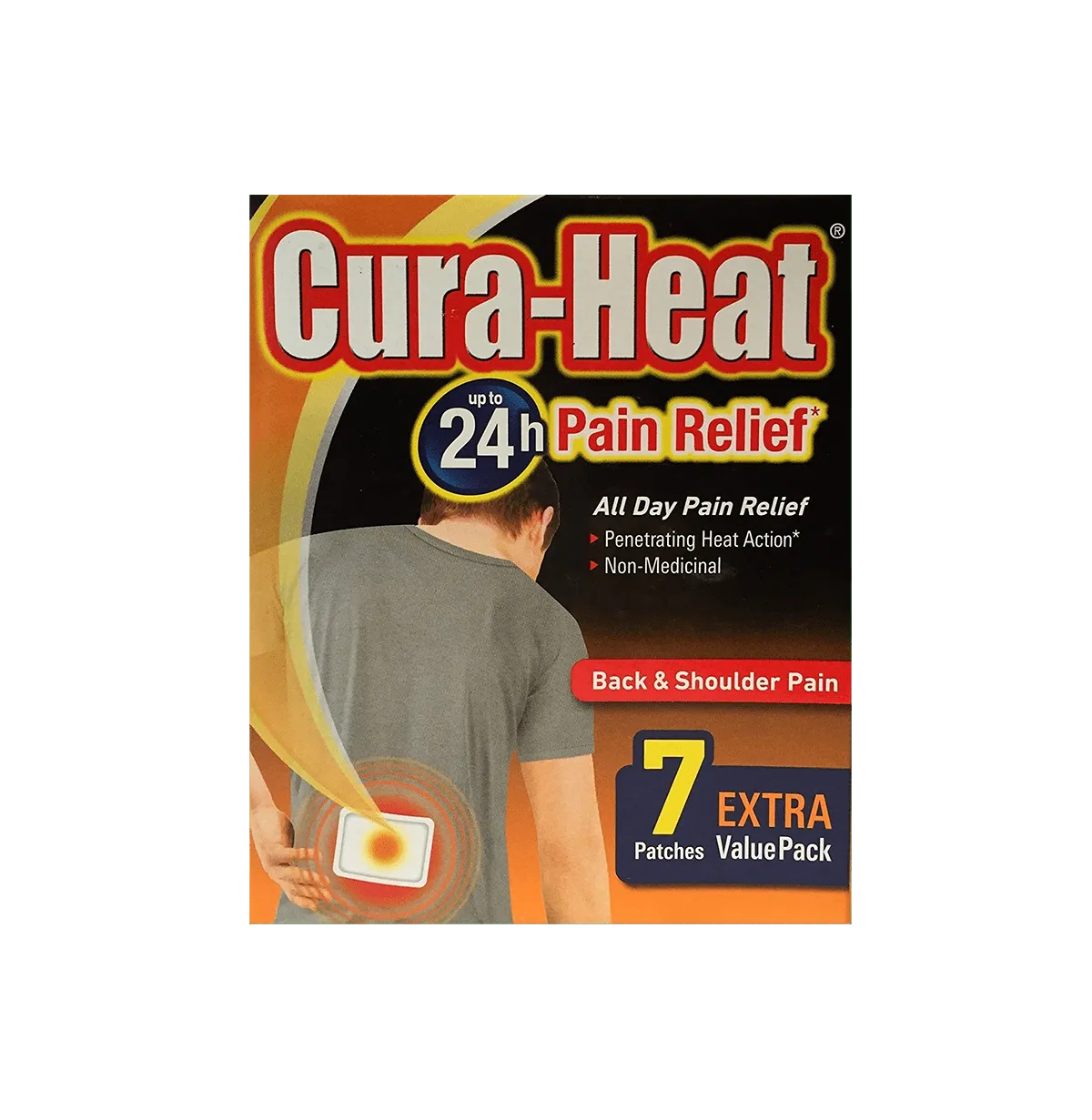 Cura-Heat Back &amp; Shoulder Pain - 7 Patches