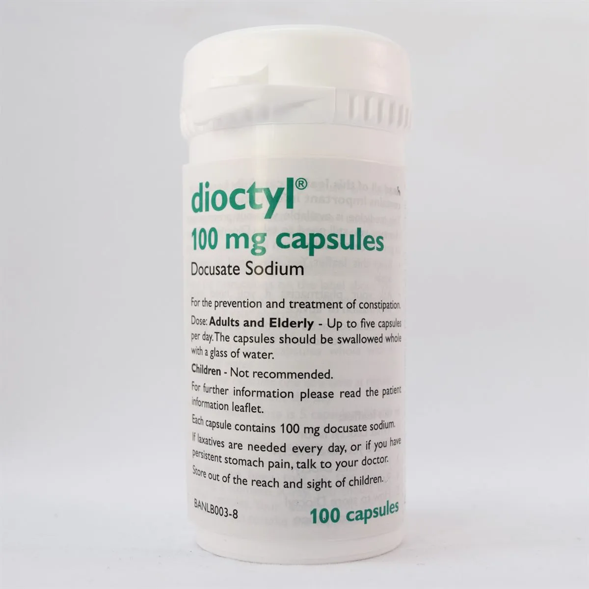 Dioctyl 100mg Capsules - Pack of 100