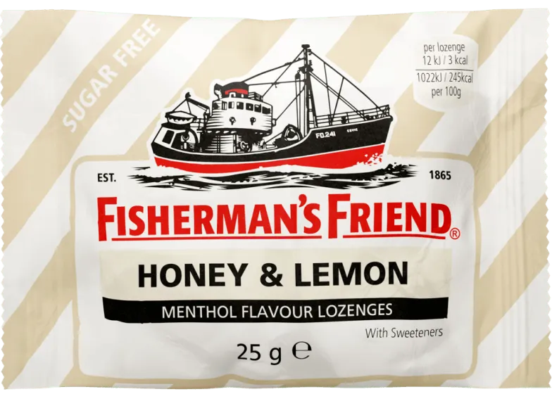 Fisherman's Friend Honey and Lemon - Sugar Free - Case of 24