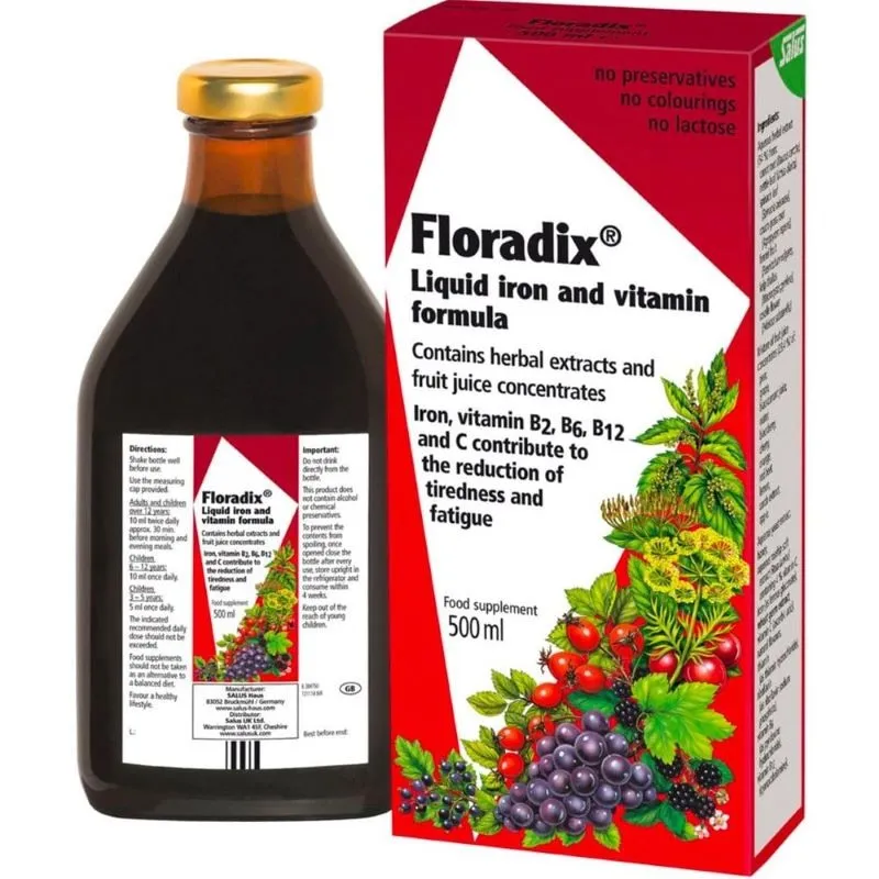 Floradix Liquid Iron &amp; Vitamin Formula - 500ml