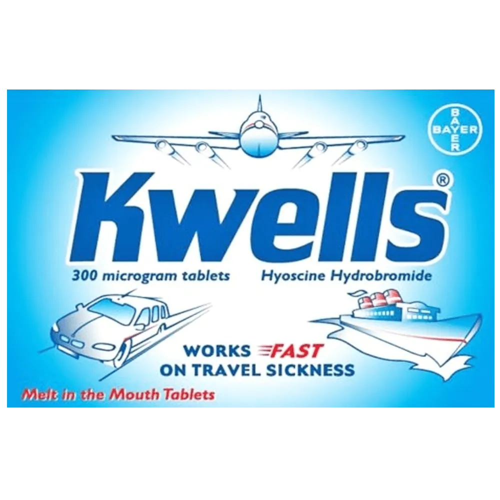 Kwells Travel Sickness Tablets 300mcg - 12 Tablets