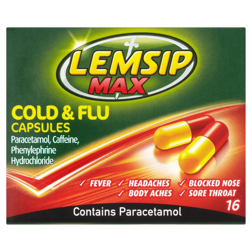 Lemsip Max Cold & Flu - 16 Capsules