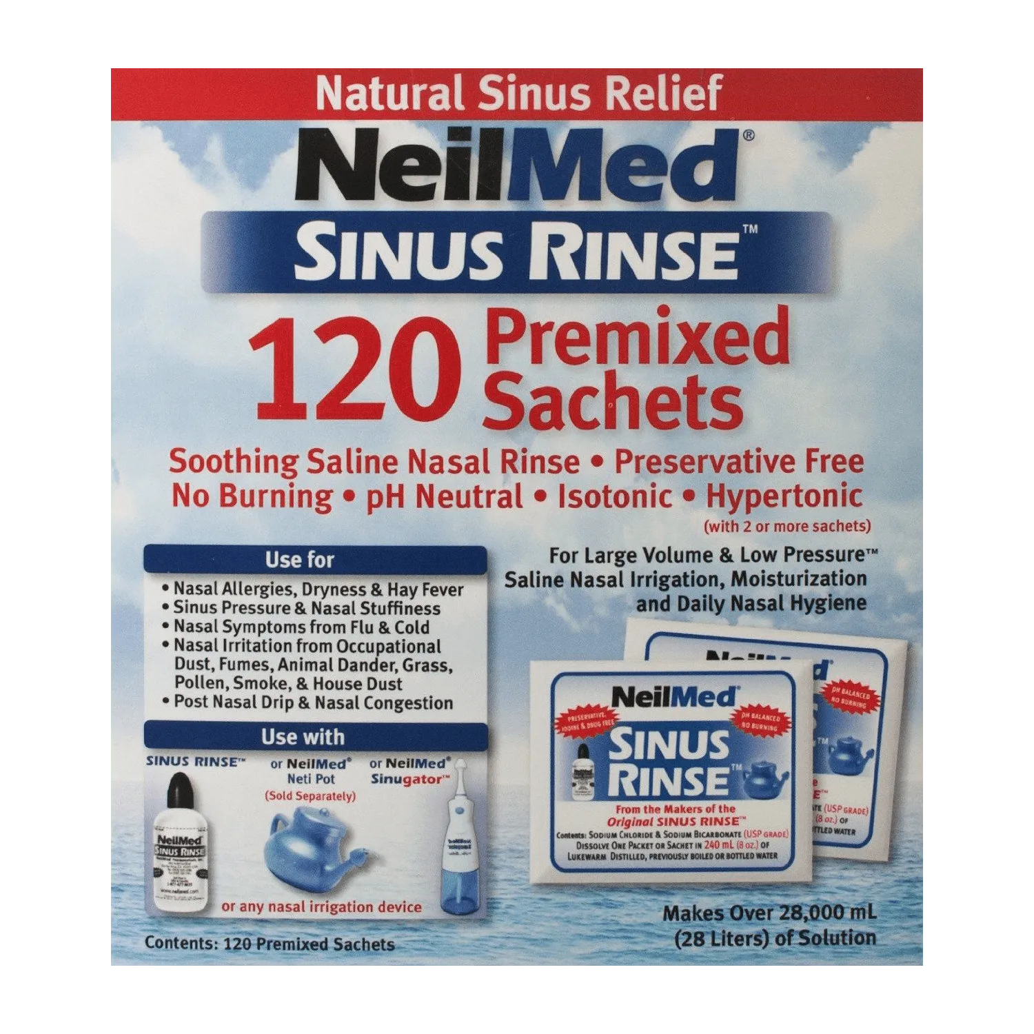 Neilmed Sinus Rinse - 120 Sachets