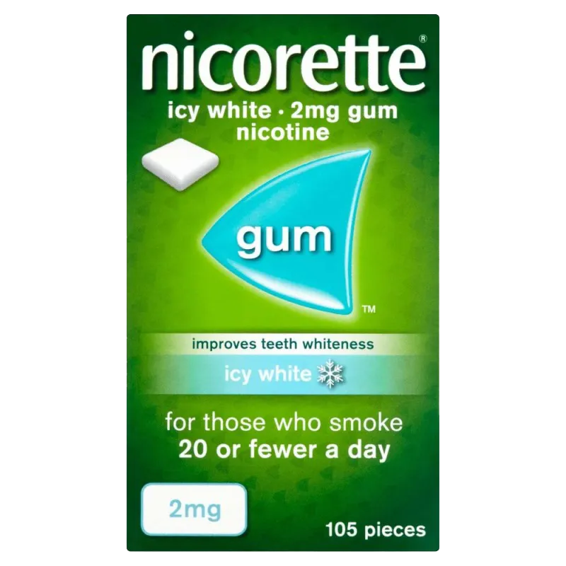Nicorette Icy White Gum 2mg - 105 Pieces