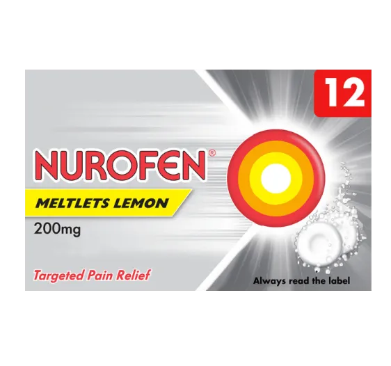 Nurofen Meltlets Lemon 200mg - 12 Tablets