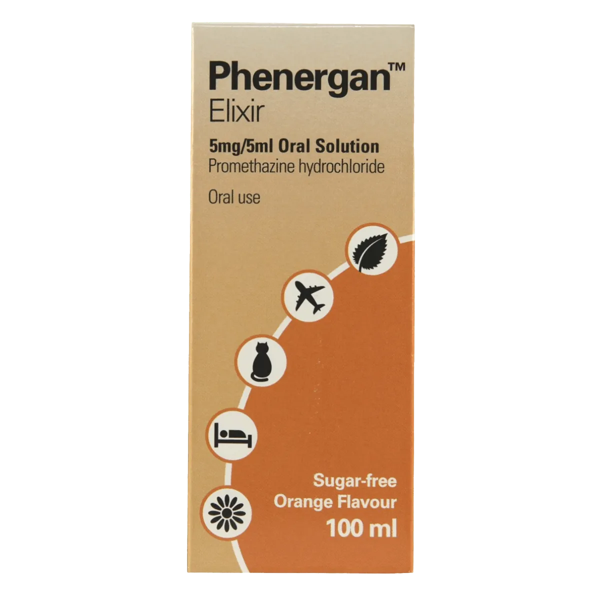 Phenergan Elixir (5mg/5ml Promethazine) Sugar Free Oral Solution - 100ml