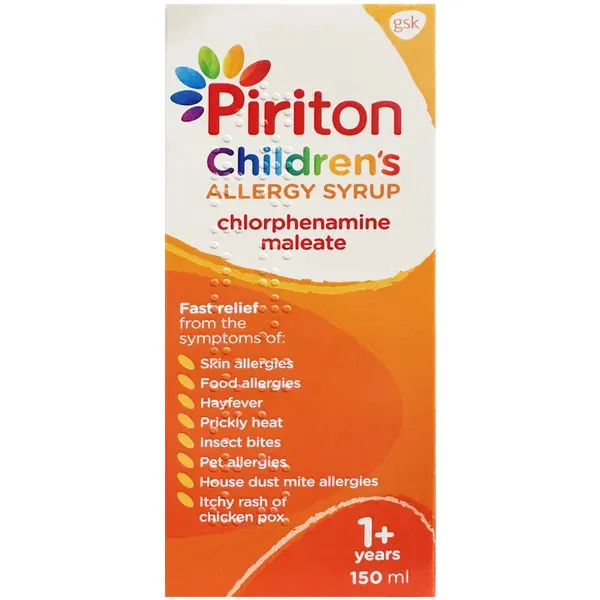 Piriton Hayfever &amp; Allergy Relief Syrup for Children - 150ml