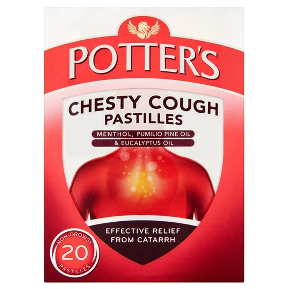 Potters Chesty Cough &amp; Catarrh - 20 Pastilles