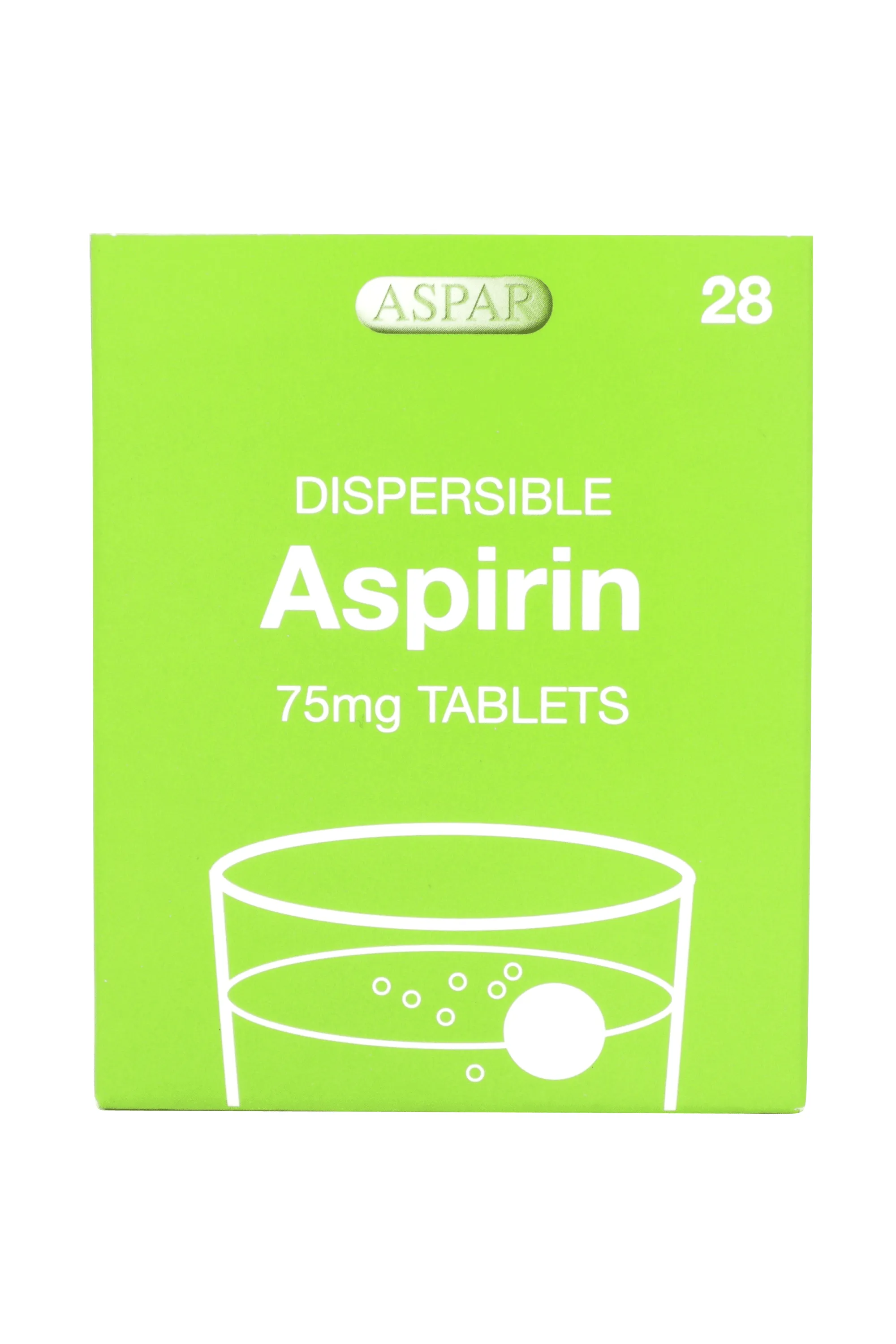 Aspirin Dispersible 75mg (Blood Thinner) - 28 Tablets
