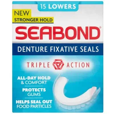 Seabond Denture Fixative Seals - 15 Lowers