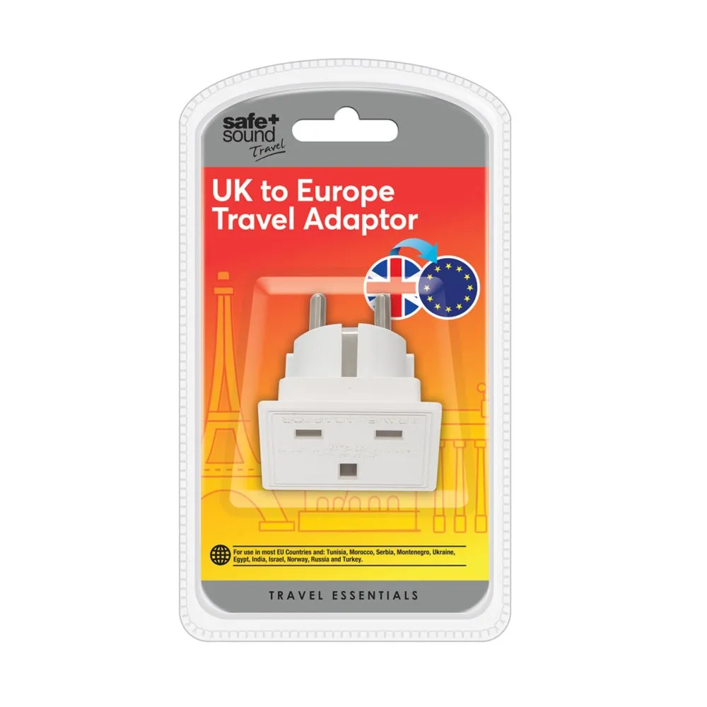 Safe & Sound Euro Travel Adapter - Pack of 1