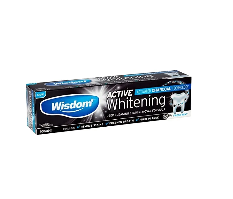 Wisdom Active Whitening Charcoal Toothpaste - 100ml